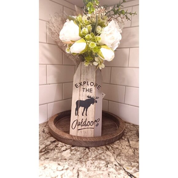 Explore The Outdoors Moose Wall Art Sign For Home, Cottage, Cabin Wildlife - Picture 1 of 5